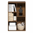 Furinno LUDER 5-Cube Reversible Bookcase. 9.4 x 19.5 x 31.5. Warm Walnut