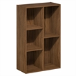 Furinno LUDER 5-Cube Reversible Bookcase. 9.4 x 19.5 x 31.5. Warm Walnut