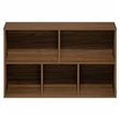 Furinno LUDER 5-Cube Reversible Bookcase. 9.4 x 19.5 x 31.5. Warm Walnut