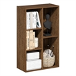 Furinno LUDER 5-Cube Reversible Bookcase. 9.4 x 19.5 x 31.5. Warm Walnut