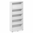 Furinno JAYA 5-Tier Adjustable Shelves CD Rack with Open Shelf. White