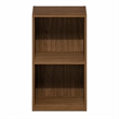 Furinno PASIR 2-Tier Modern Open Shelves Bookcase 9 x 12 x 21. Warm Walnut