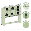Furinno CLASSIC 7-Shelf Desktop Hutch. Desk Organzier. White