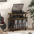 Furinno JAYA Record Player Stand. up to 180-185 Vinyl Records. Amber Pine