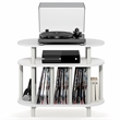 Furinno JAYA Record Player Stand. Holds up to 180-185 Vinyl Records. White