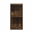 Furinno LUDER 2-Cube Open Shelves Bookcase. 11.6 x 12.2 x 24. Amber Pine