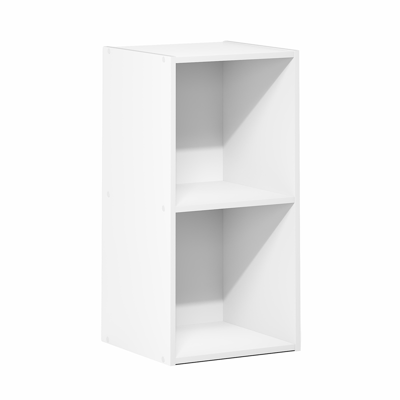 Furinno LUDER 2-Cube Open Shelves Bookcase. 11.6 x 12.2 x 24. White