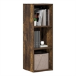 Furinno LUDER 3-Cube Open Shelves Bookcase. 11.6 x 12.2 x 35.7. Amber Pine