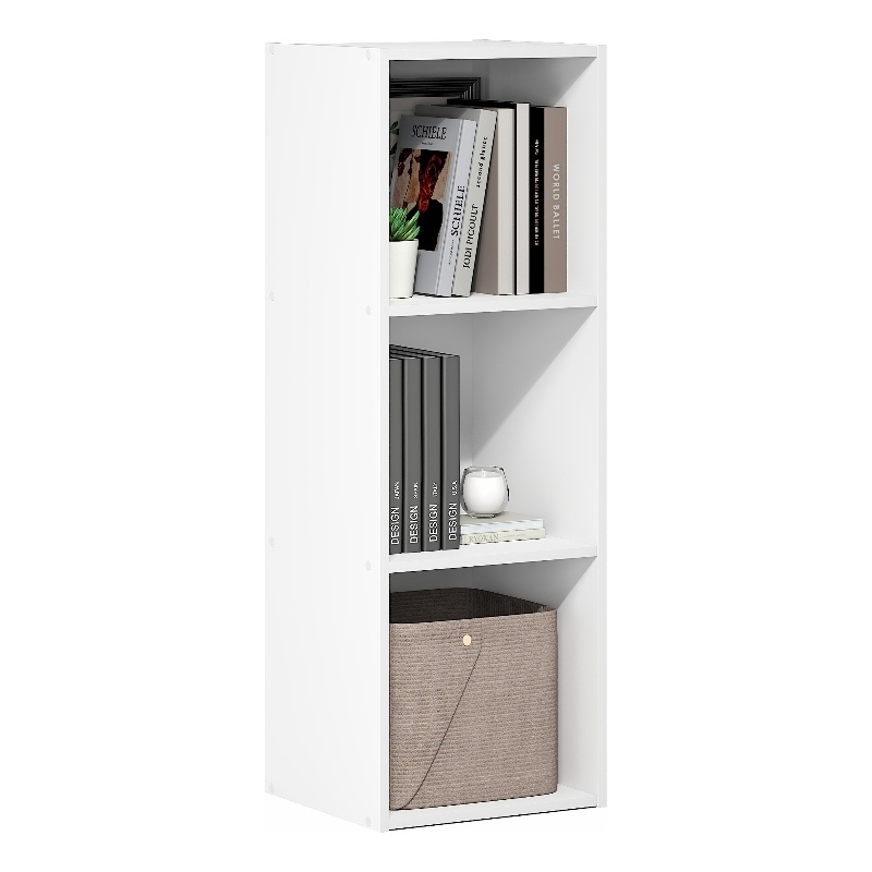 Furinno LUDER 3-Cube Open Shelves Bookcase. 11.6 x 12.2 x 35.7. White