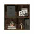 Furinno LUDER 4-Cube Open Shelves Bookcase. 11.6 x 23.9 x 24. Amber Pine