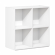 Furinno LUDER 4-Cube Open Shelves Bookcase. 11.6 x 23.9 x 24. White