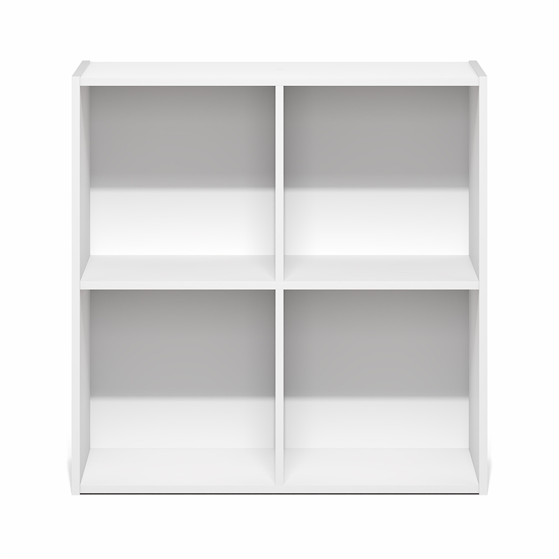 Furinno LUDER 4-Cube Open Shelves Bookcase. 11.6 x 23.9 x 24. White