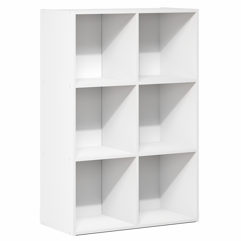 Furinno LUDER 6-Cube Open Shelves Bookcase. 11.6 x 23.9 x 35.7. White