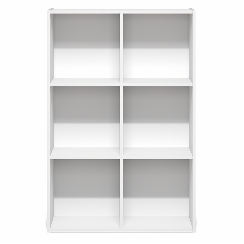 Furinno LUDER 6-Cube Open Shelves Bookcase. 11.6 x 23.9 x 35.7. White
