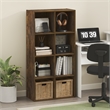 Furinno LUDER 8-Cube Open Shelves Bookcase. 11.6 x 23.9 x 47.4. Amber Pine