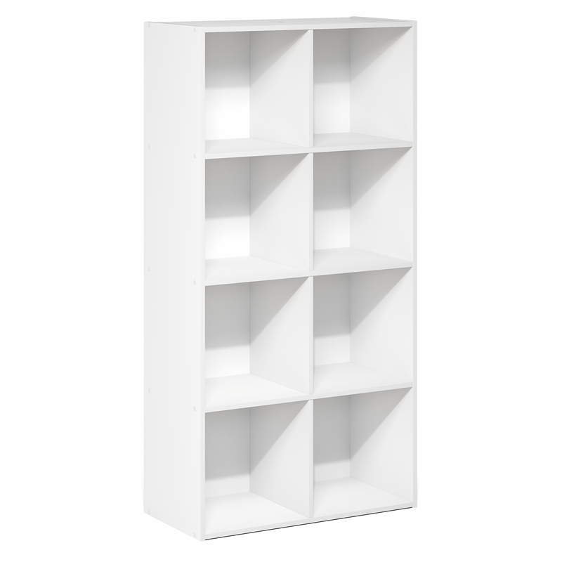Furinno LUDER 8-Cube Open Shelves Bookcase. 11.6 x 23.9 x 47.4. White