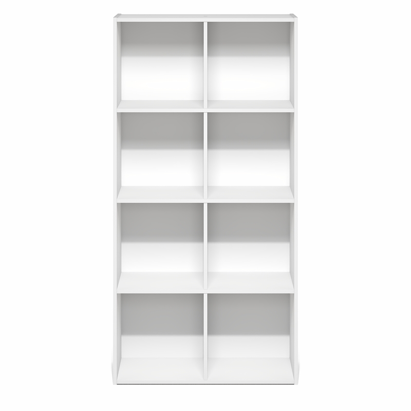 Furinno LUDER 8-Cube Open Shelves Bookcase. 11.6 x 23.9 x 47.4. White