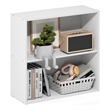 Furinno PASIR 2-Tier Open Shelves Bookcase. 11.6 x 24.6 x 23.7. White