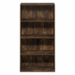 Furinno PASIR 4-Tier Open Shelves Bookcase. 11.6 x 24.6 x 46.9. Amber Pine