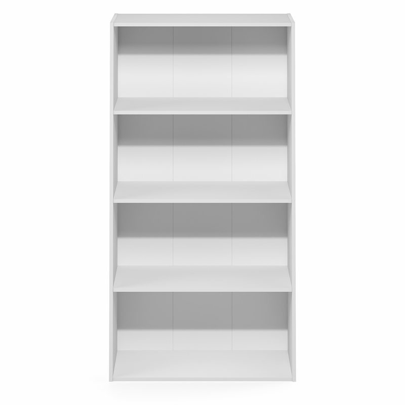 Furinno PASIR 4-Tier Open Shelves Bookcase. 11.6 x 24.6 x 46.9. White