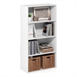 Furinno PASIR 4-Tier Open Shelves Bookcase. 11.6 x 24.6 x 46.9. White
