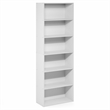 Furinno PASIR 6-Tier Open Shelves Bookcase. 11.6 x 24.6 x 71. White