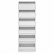 Furinno PASIR 6-Tier Open Shelves Bookcase. 11.6 x 24.6 x 71. White