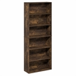 Furinno JAYA 6-Tier Open Shelf Bookcase. 9.5 x 24.6 x 63.3. Amber Pine