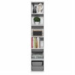 Furinno LUDER 6-Tier Narrow Open Shelf Bookcase. 9.4 x 12.1 x 63.3. White