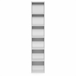 Furinno LUDER 6-Tier Narrow Open Shelf Bookcase. 9.4 x 12.1 x 63.3. White