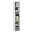 Furinno LUDER 6-Tier Narrow Open Shelf Bookcase. 9.4 x 12.1 x 63.3. White