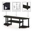 Furinno Turn-S-Tube 3-Tier LED TV Stand for TV up to 55 Inch. Espresso