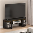 Furinno Turn-S-Tube 3-Tier LED TV Stand for TV up to 55 Inch. Espresso