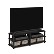 Furinno Turn-S-Tube 3-Tier LED TV Stand for TV up to 46 Inch. Espresso