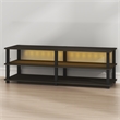 Furinno Turn-S-Tube 3-Tier LED TV Stand for TV up to 46 Inch. Espresso