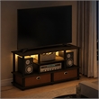Furinno Jaya 4-Tier LED TV Stand for TV up to 55 Inch. Espresso