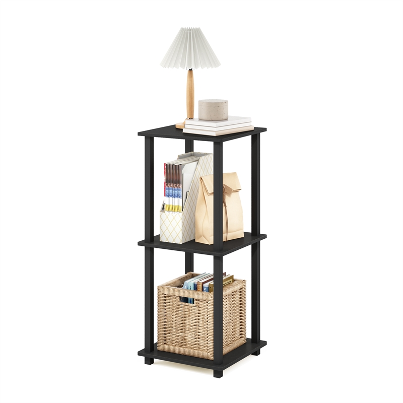 Furinno SIMPLISTIC Set of 2. 2-Tier Nightstand. Bedside Table. Americano