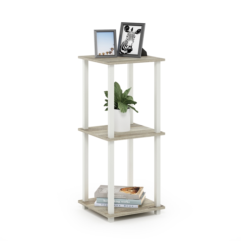 Furinno SIMPLISTIC Set of 2. 2-Tier Nightstand. Bedside Table. Sonoma Oak