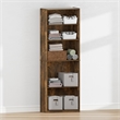 Furinno REED 5-Tier Open Shelf Closet Organizers/Storage. Amber Pine