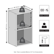 Furinno REED 2-Tier Open Shelf Closet Organizers/Storage. Blackwood
