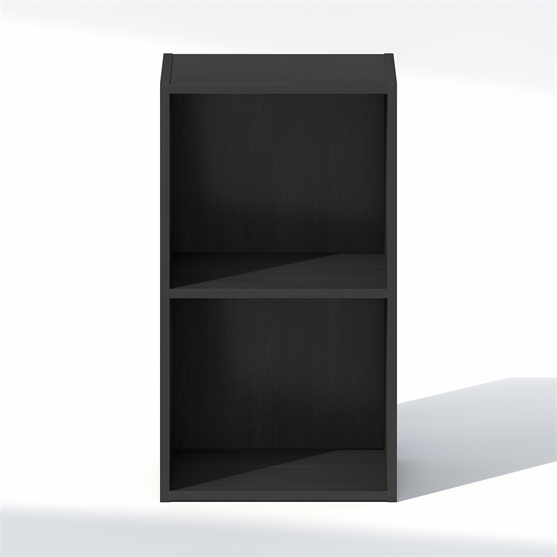 Furinno REED 2-Tier Open Shelf Closet Organizers/Storage. Blackwood