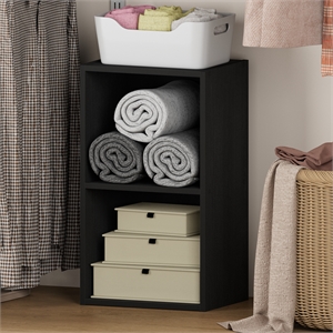 Furinno REED 2-Tier Open Shelf Closet Organizers/Storage. Blackwood