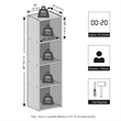 Furinno REED 4-Tier Open Shelf Closet Organizers/Storage. Blackwood