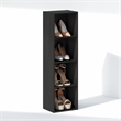 Furinno REED 4-Tier Open Shelf Closet Organizers/Storage. Blackwood
