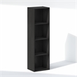 Furinno REED 4-Tier Open Shelf Closet Organizers/Storage. Blackwood
