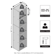 Furinno REED 5-Tier Open Shelf Closet Organizers/Storage. Blackwood