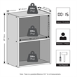 Furinno REED 2-Tier Closet Organizers/Storage with Open Shelf. Blackwood