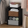 Furinno REED 2-Tier Closet Organizers/Storage with Open Shelf. Blackwood
