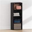 Furinno REED 4-Tier Open Shelf Clothing Storage. Blackwood