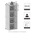 Furinno REED 4-Tier Open Shelf Clothing Storage. Blackwood